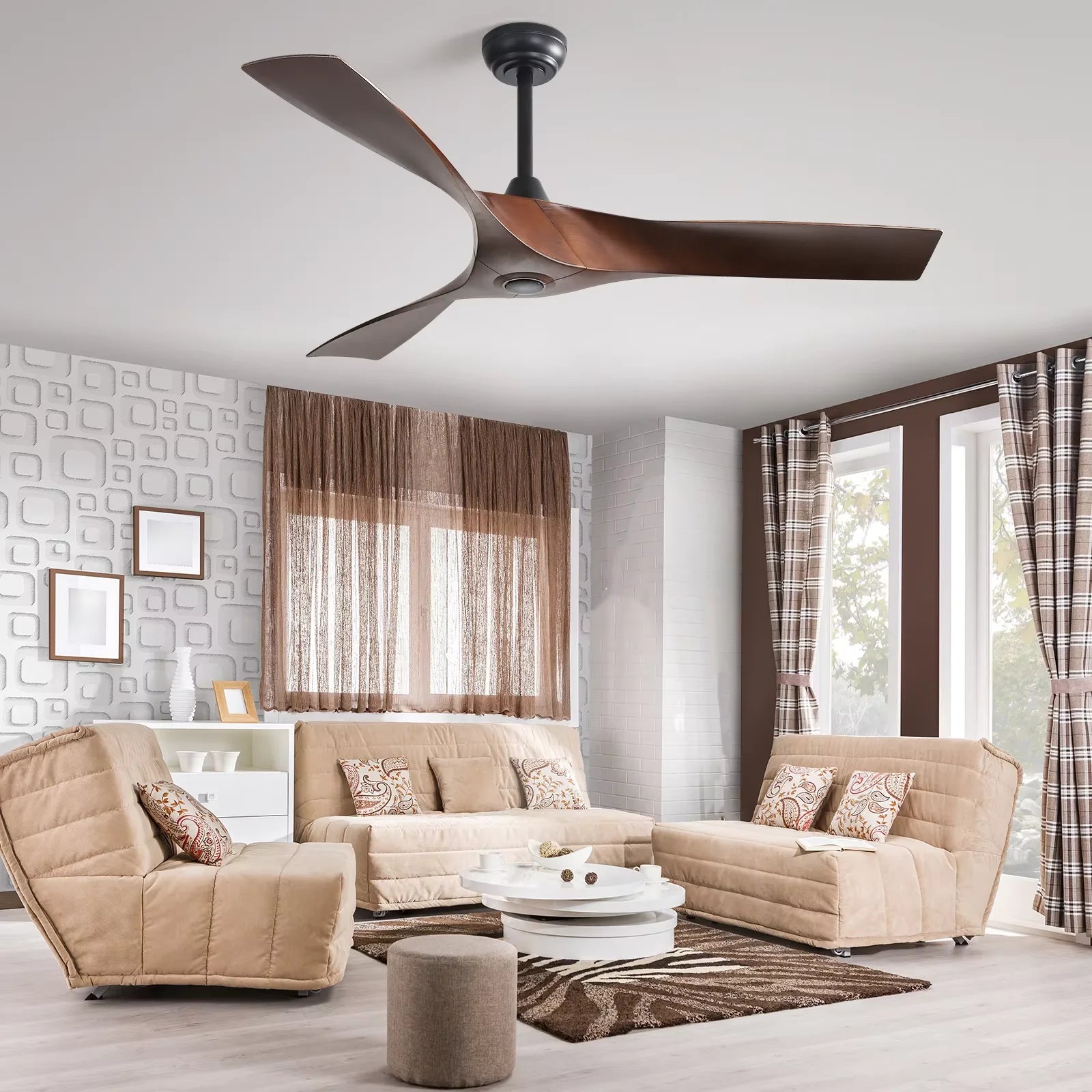Modern 52-inch Ceiling fan  DC 6-speed high wind with remote control for rooms