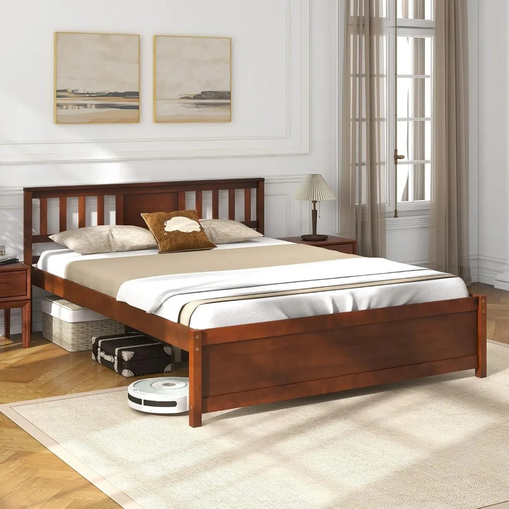 Queen Size Solid Wood Platform Bed Frame