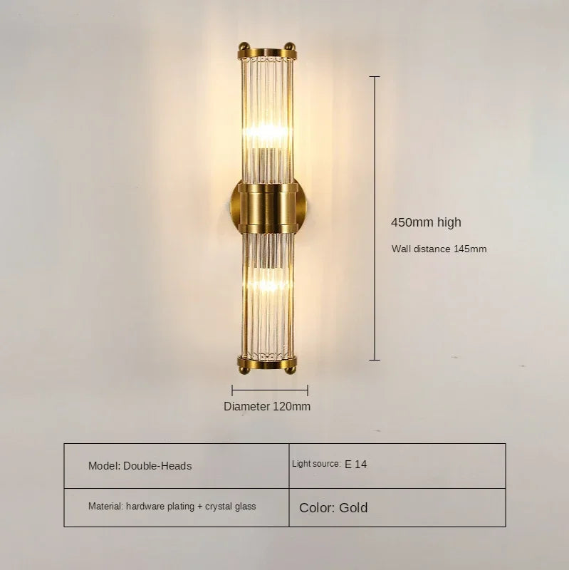 Luxury Led E14 Crystal Wall Lights