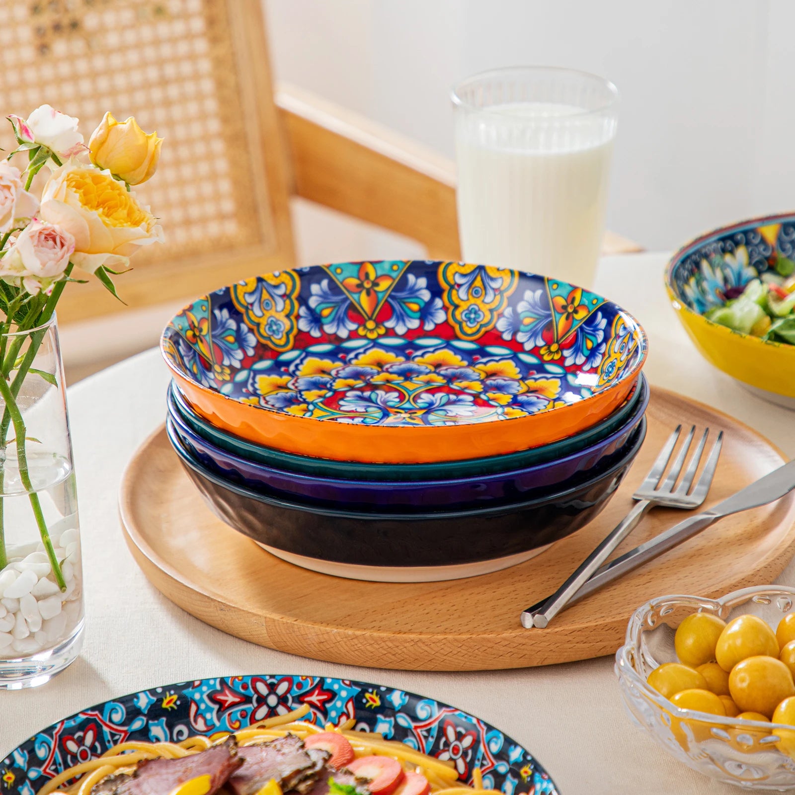 vancasso 12/16/18/24 Piece Ceramic Dinnerware Set Stoneware