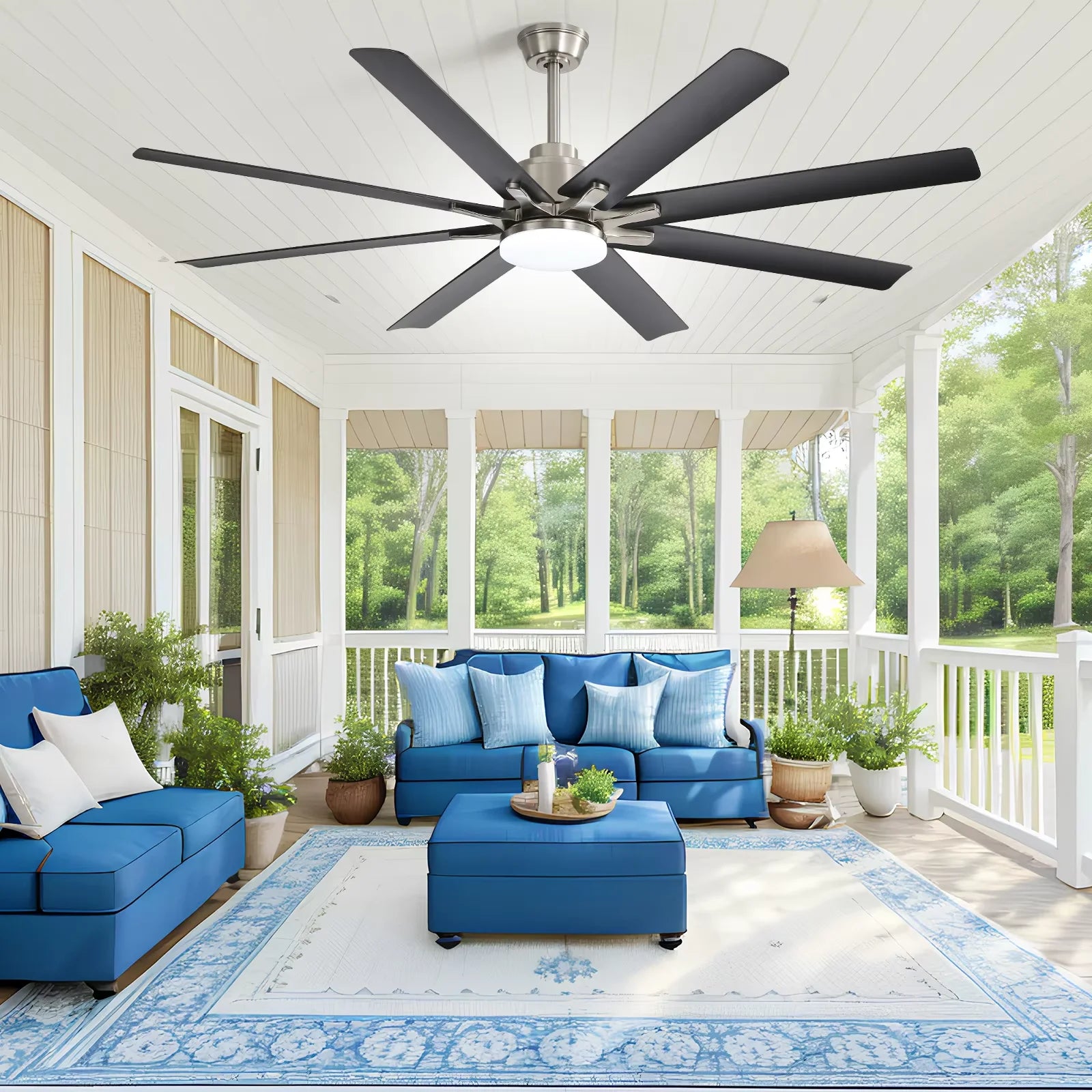 Modern 66-inch Ceiling fan with LED DC  with remote control