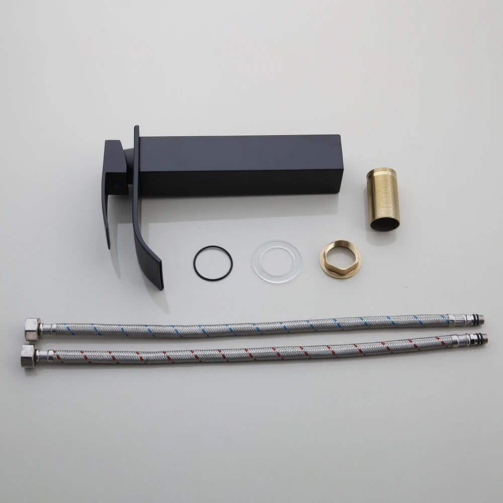 Blue Countertop Tempered Glass Basin Sinks Washbasin Faucet Combo