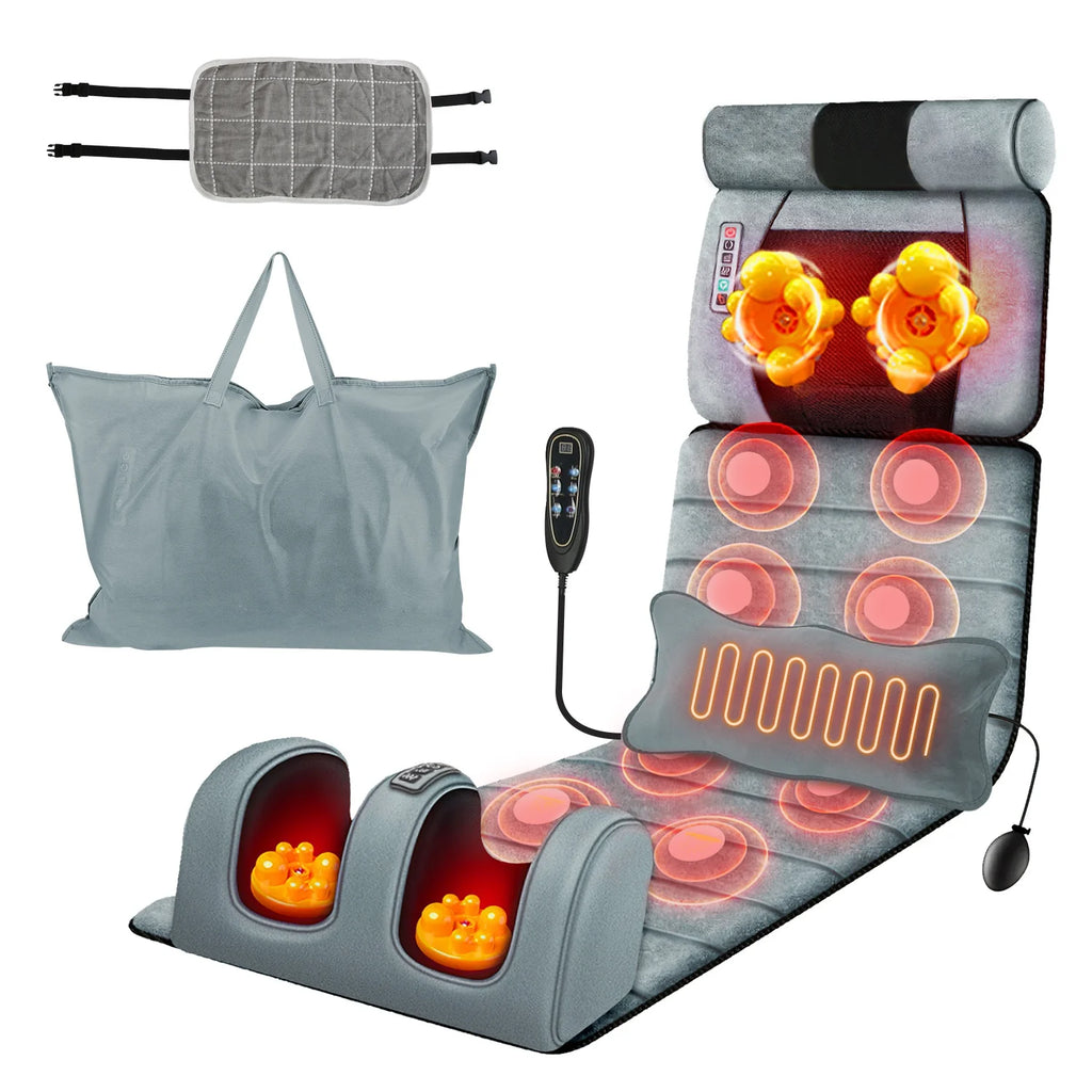 Foldable Electric Massage Mat with Heat Timer