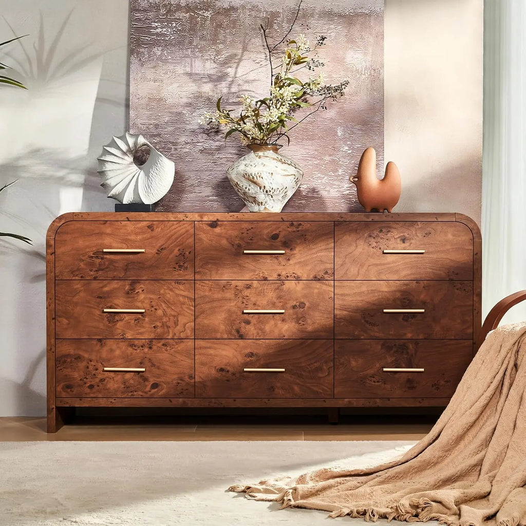 Curved 9-Drawer Dresser