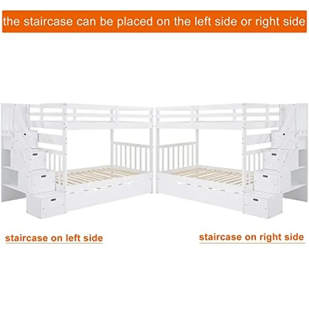 Solid Wood Twin Over Twin/Full Bunk Bed