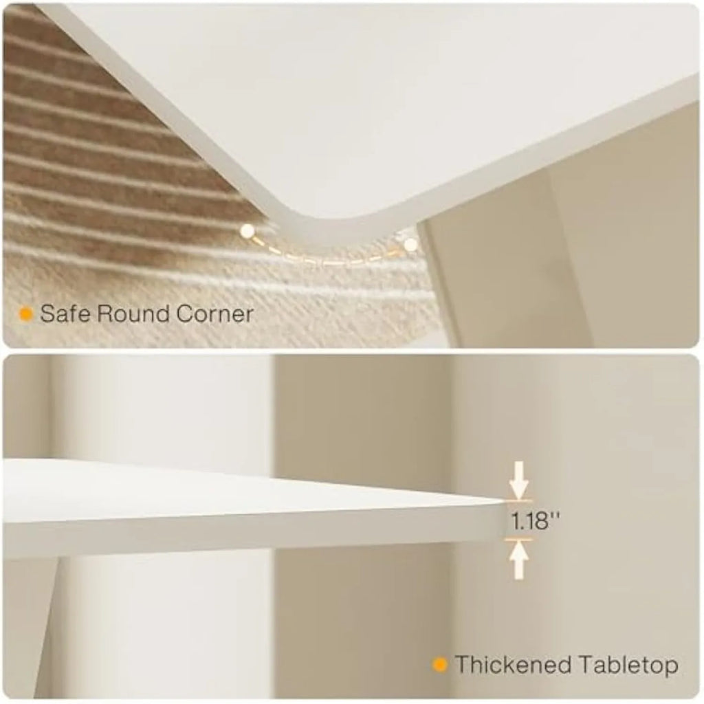 Dining Table for 4-6 People with U-Shaped Base