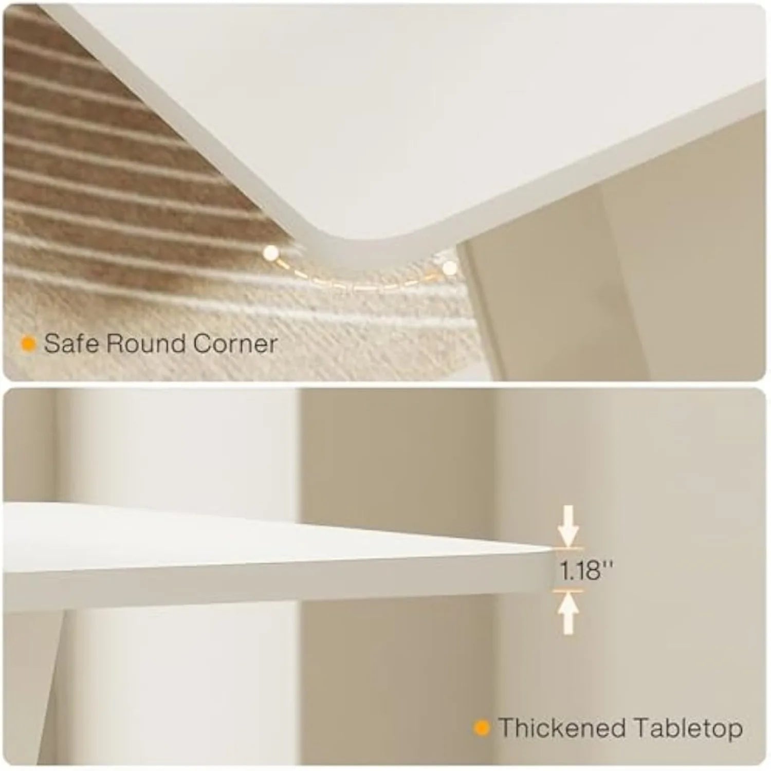 Dining Table for 4-6 People with U-Shaped Base