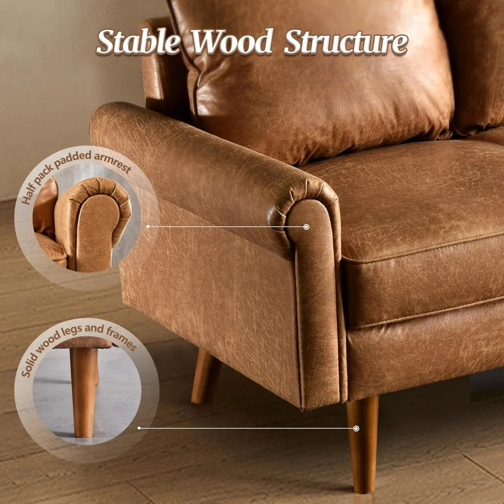 3-Seater with Deep Seat & Suede Leather