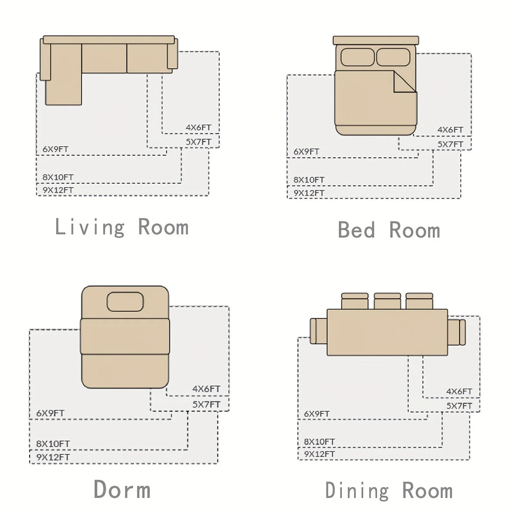 Yellow Soft Shaggy Non-Slip Rug