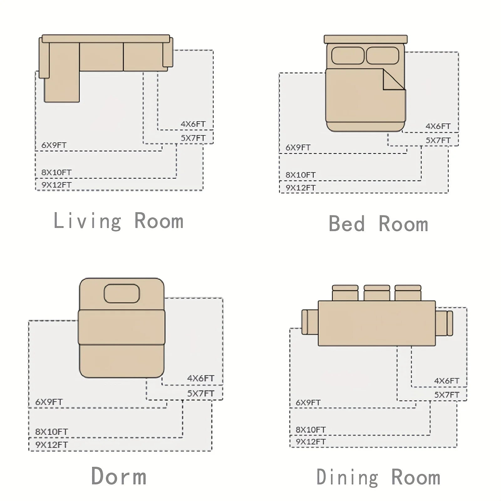 Yellow Soft Shaggy Non-Slip Rug