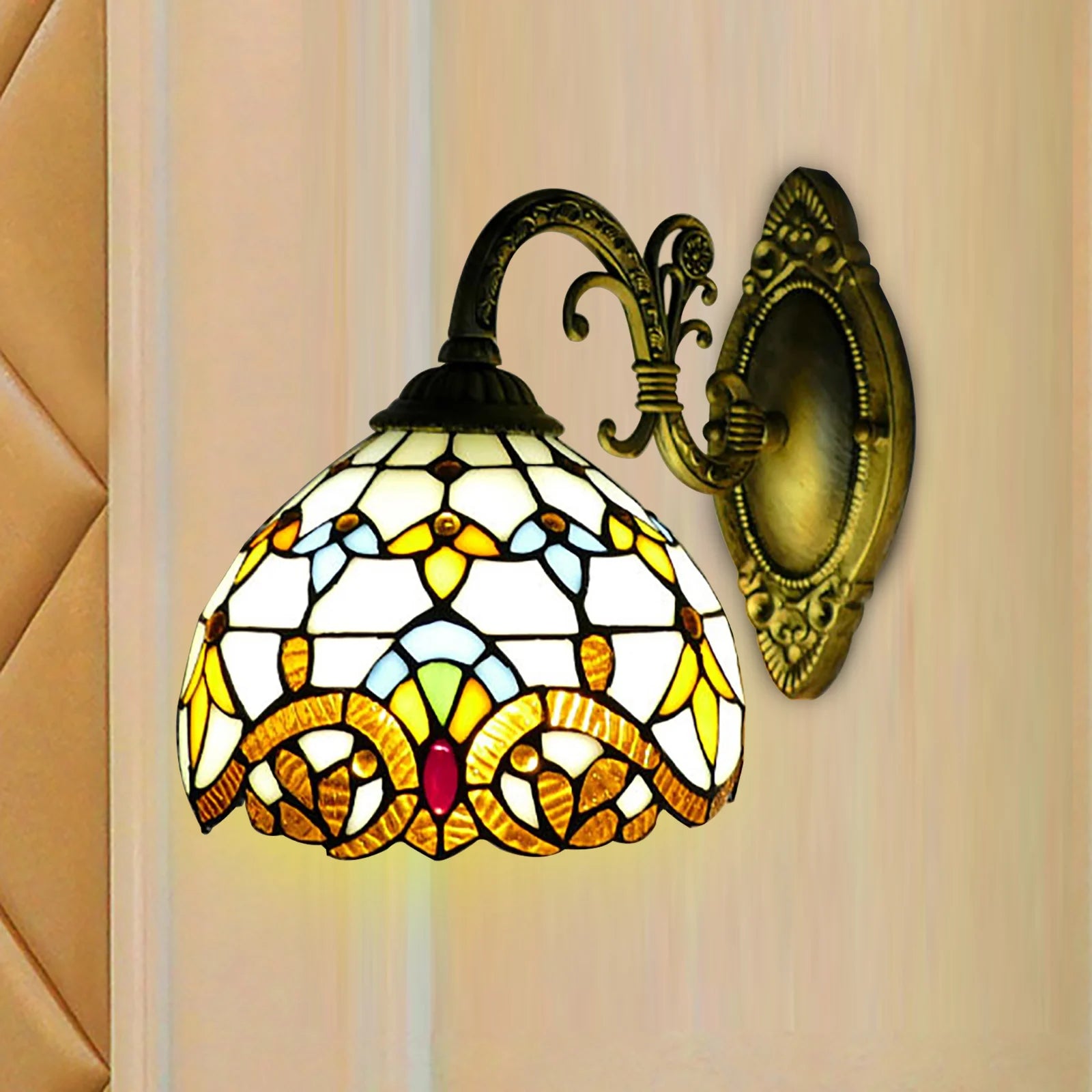 Glass & Metal Wall Lamp