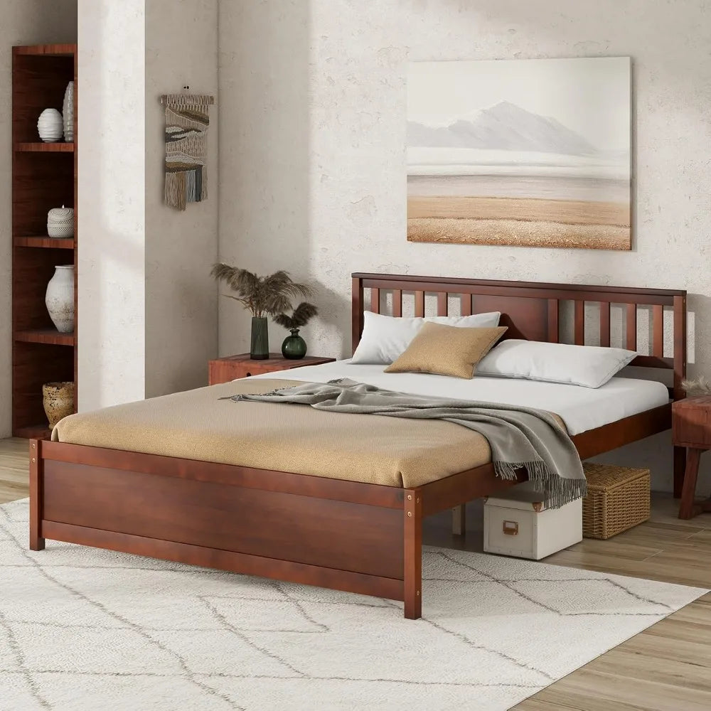 Queen Size Solid Wood Platform Bed Frame