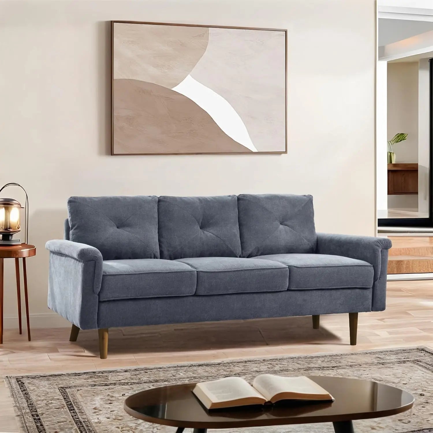 3-Seater with Deep Seat & Suede Leather