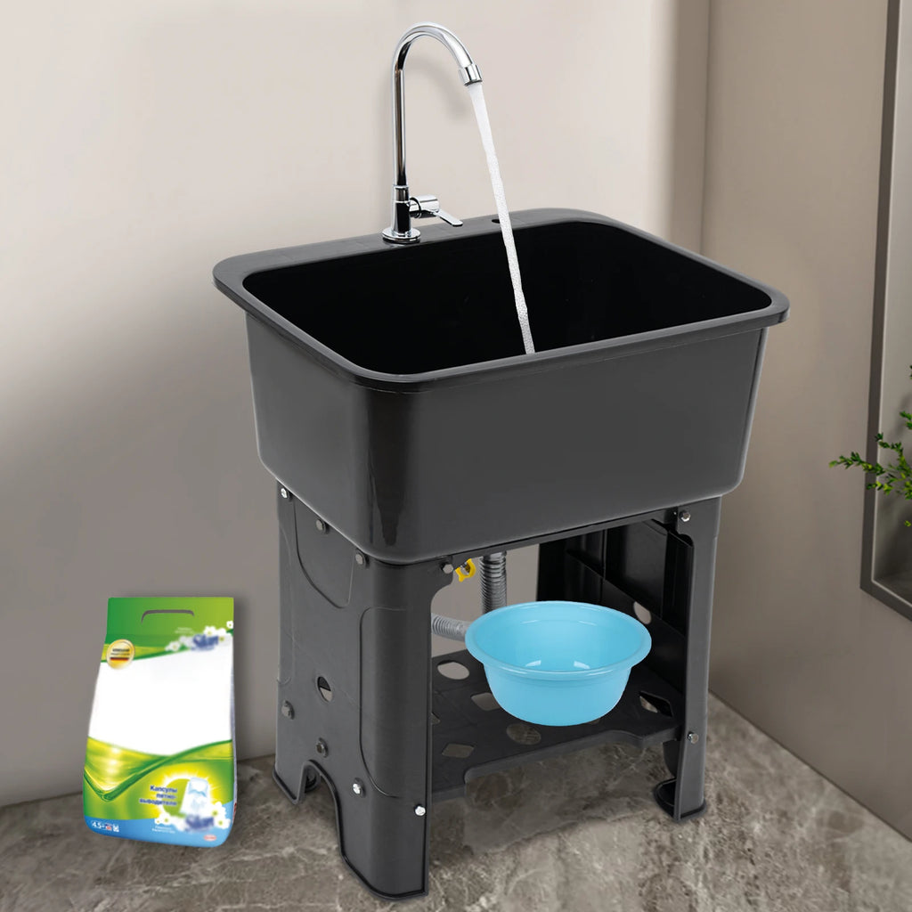 Sanitation Station Utility Sink Laundry w/360° Rotating Faucet
