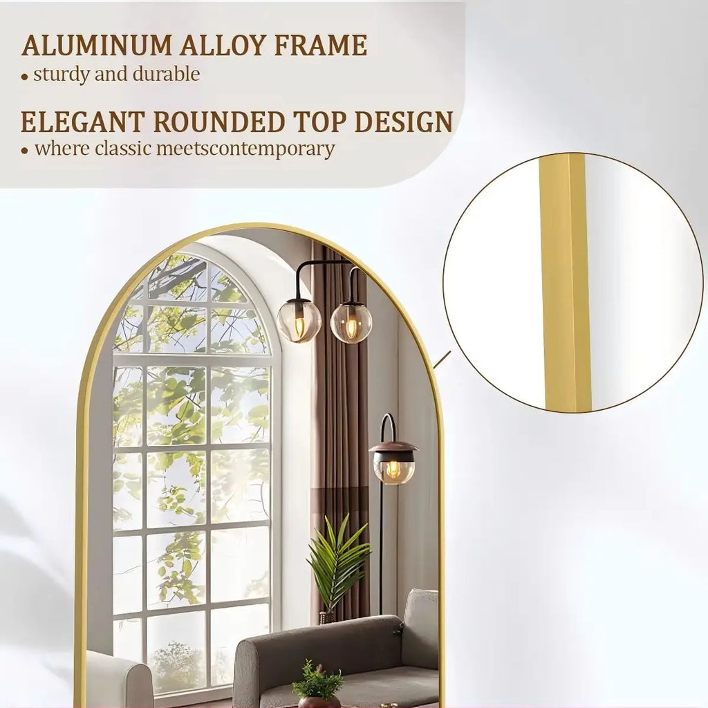 Arched Full Length Body Standing Floor Mirror