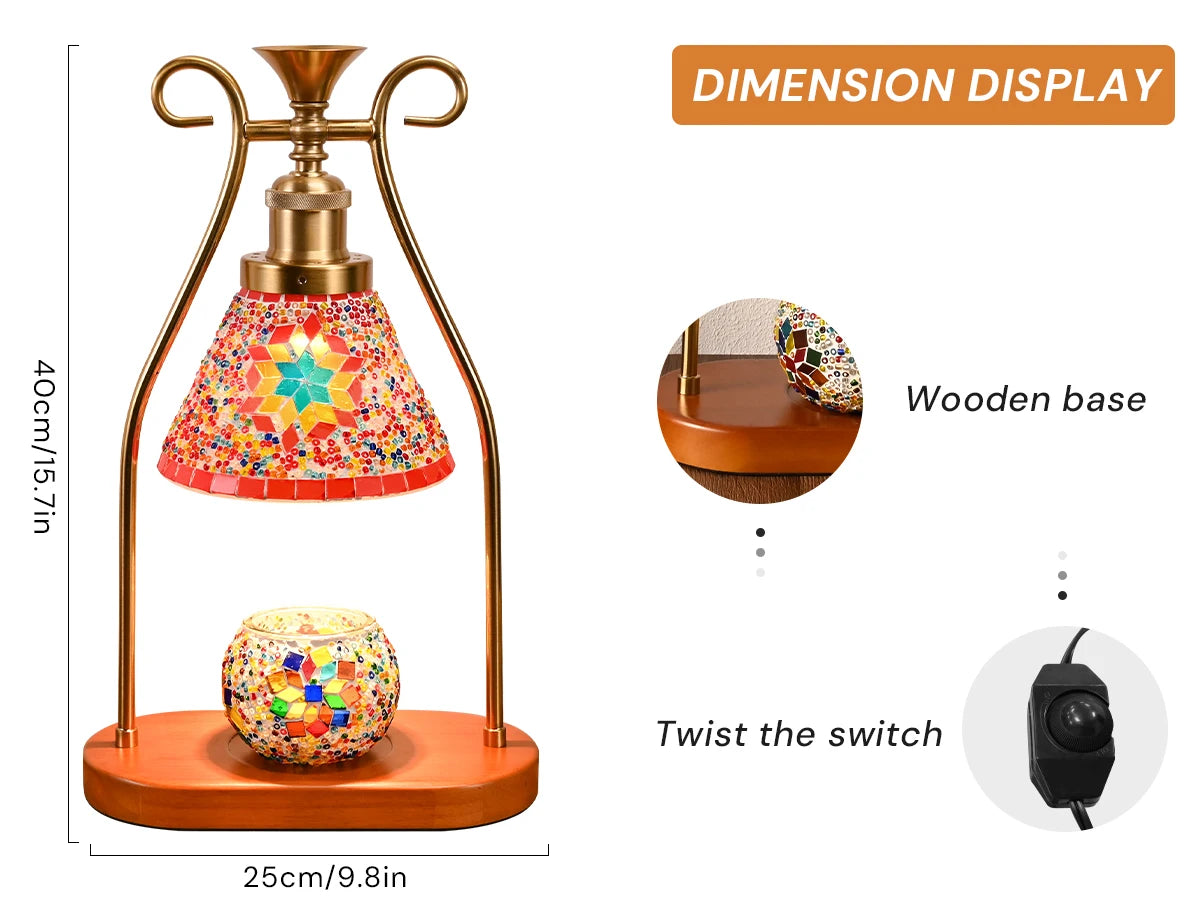 Bohemian style bedside lamp