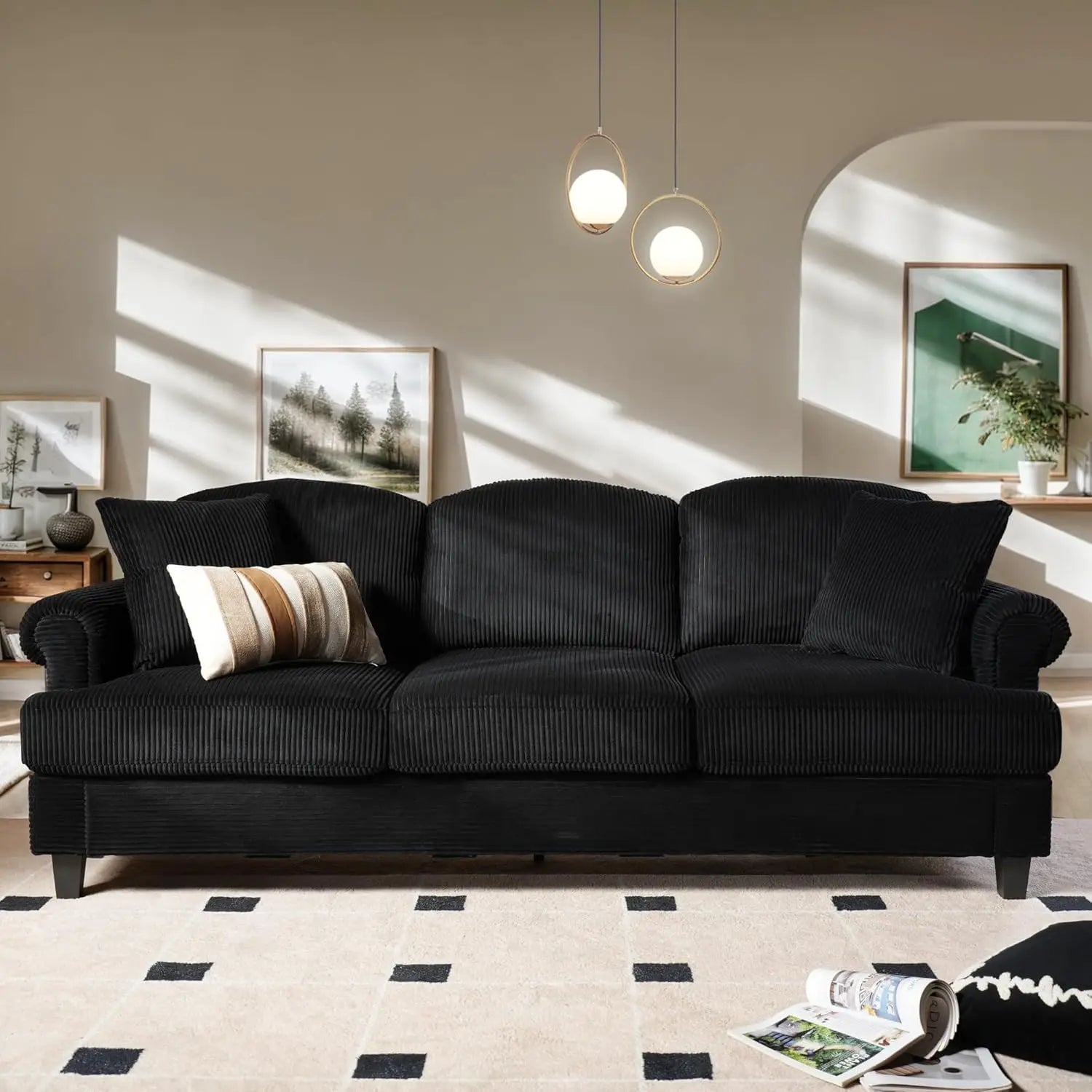 3 Seater Sofa Couch with Deep Seat