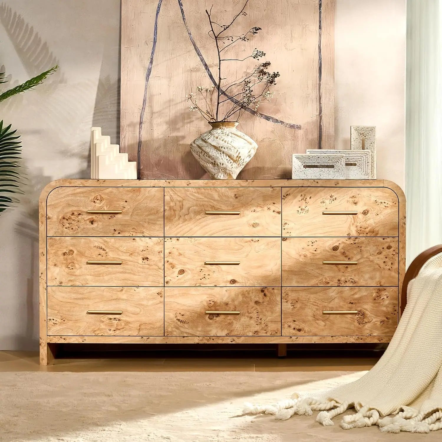 Curved 9-Drawer Dresser