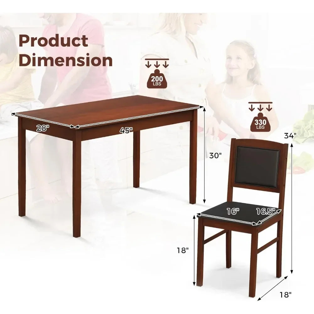 5-Piece Dining Table Set for 4