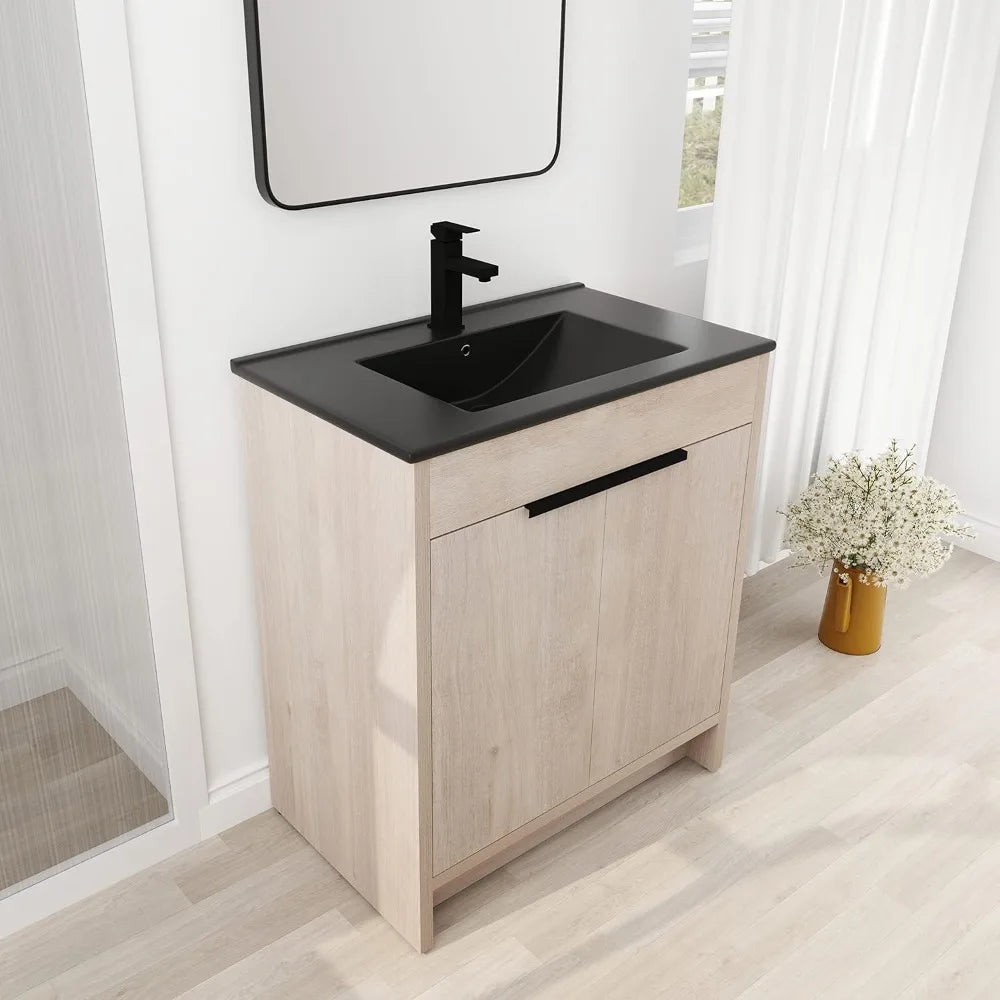 Brown Vanity,w/Sink Soft-Closing Door (24")