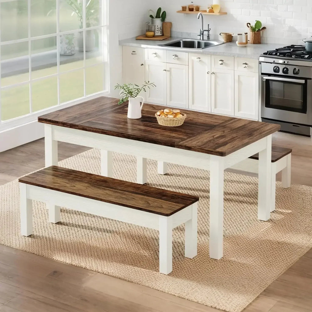 Dining Table with 2 Benches