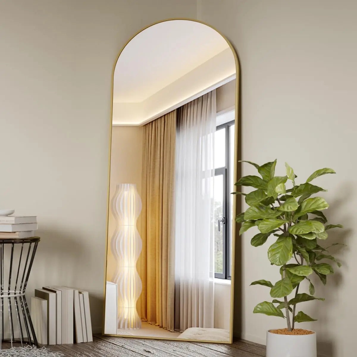 Arched Full Length Body Standing Floor Mirror