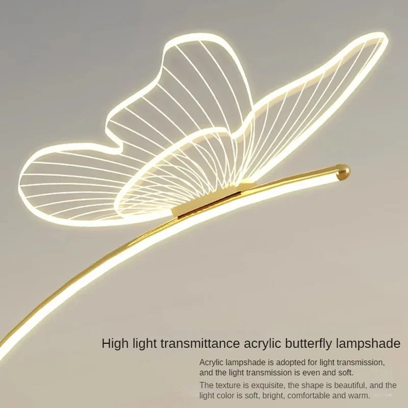 Modern Butterfly Arc LED Floor Lamp