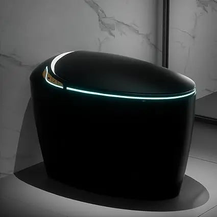 Luxury Smart Toilet With Bidet Seat, Elongated Egg Shaped Modern Design, Auto Open Auto Flush, Adjusted Heated Seat, Warm Water