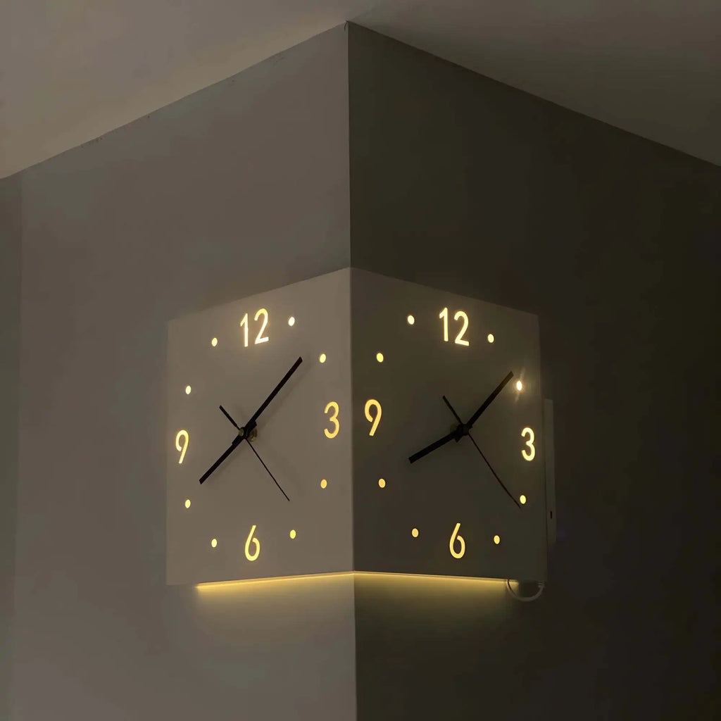 Corner Modern Wall Clock