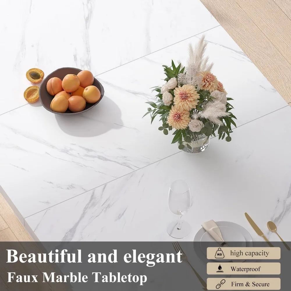 Faux Marble Dining Table