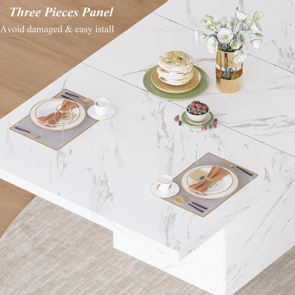 Faux Marble Dining Table