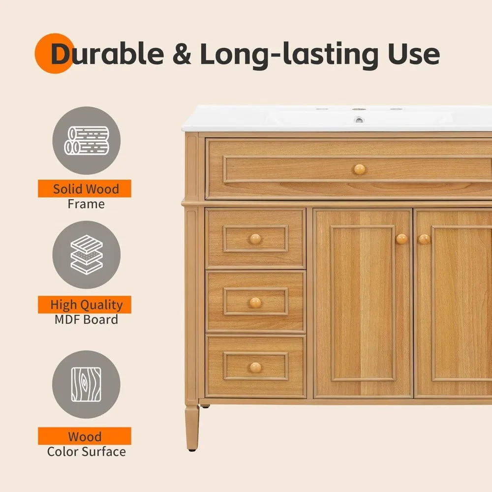 Bathroom Vanity with Sink 36" w/Soft-Close Door