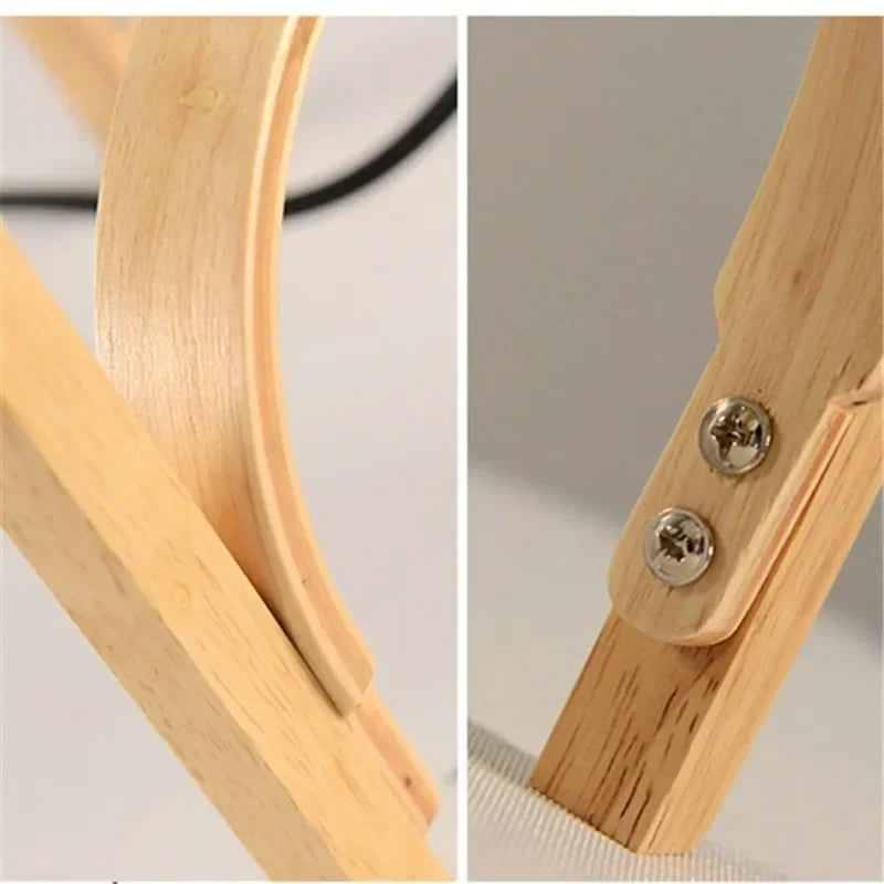 Wood Standing Tabletop Lamp Modern