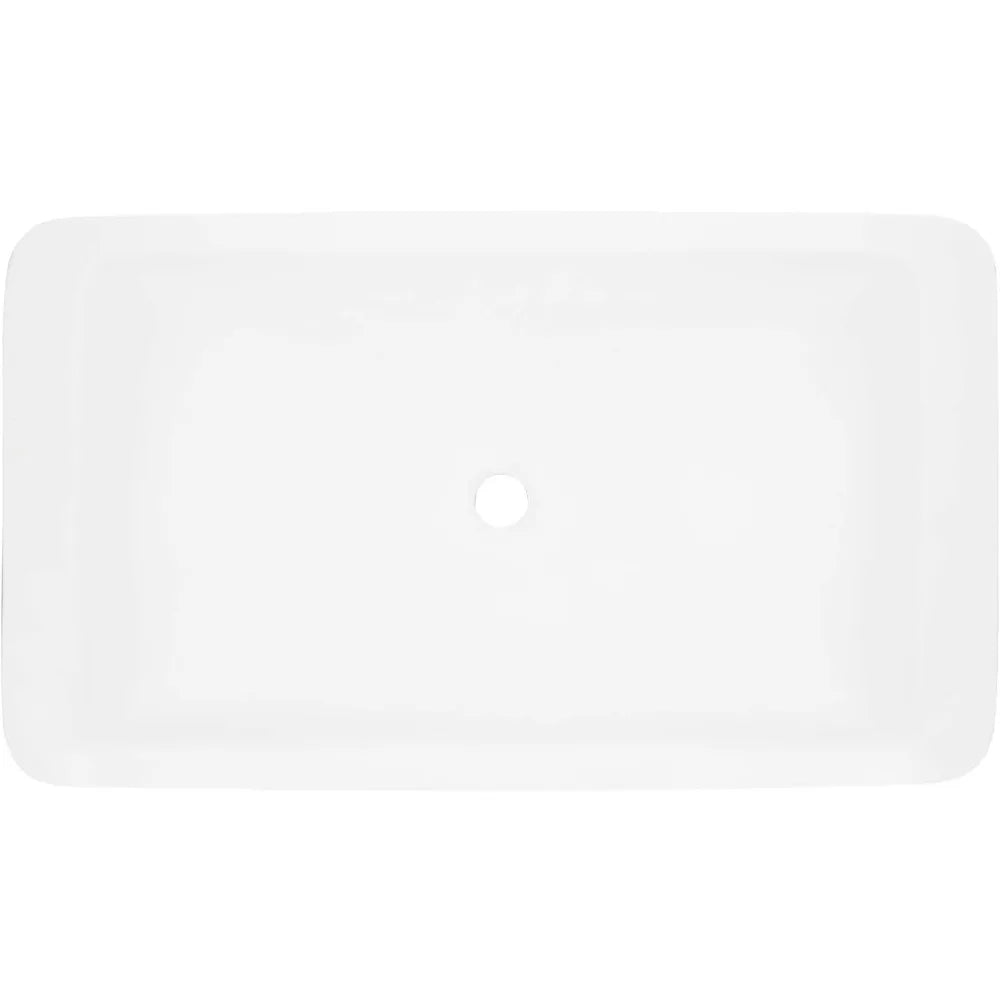 Resin Vessel Bathroom Sink - White