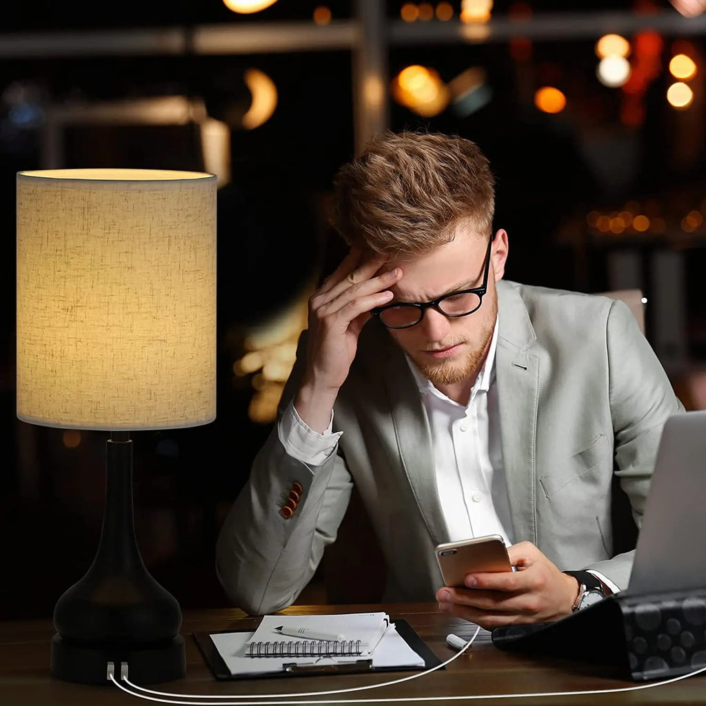 Table Lamps with Touch Control with USB Charging Ports