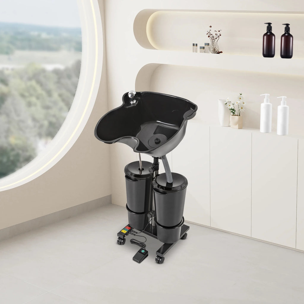 Mobile Hair Wash Portable Shampoo Basin Height Adjustable