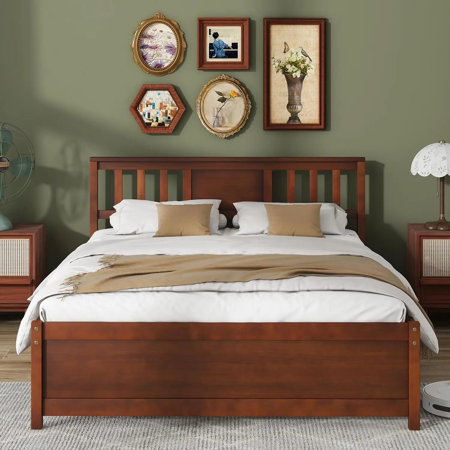 Queen Size Solid Wood Platform Bed Frame