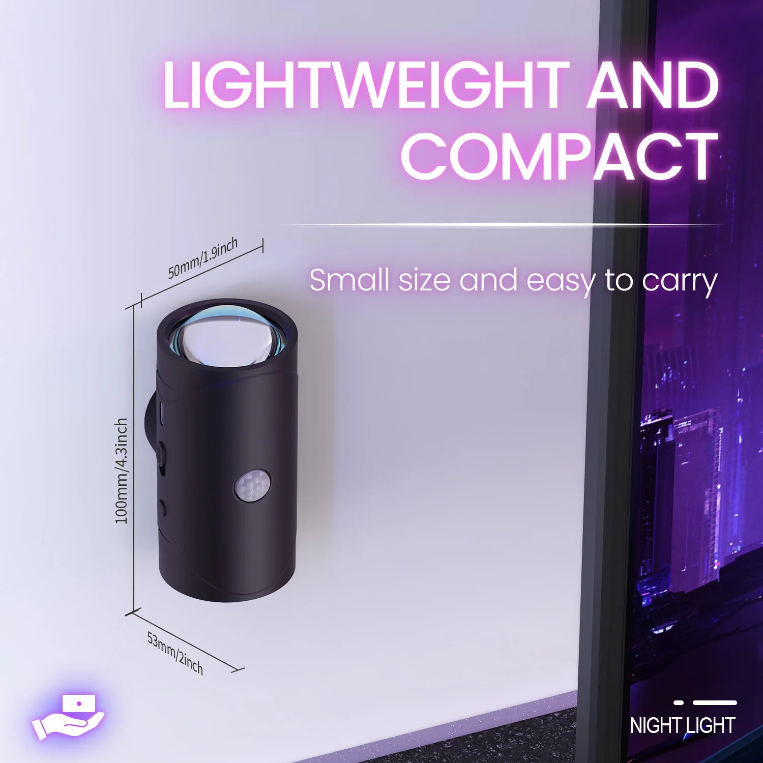 LED Motion Sensor Light Rechargeable Cordless Wall Lamps