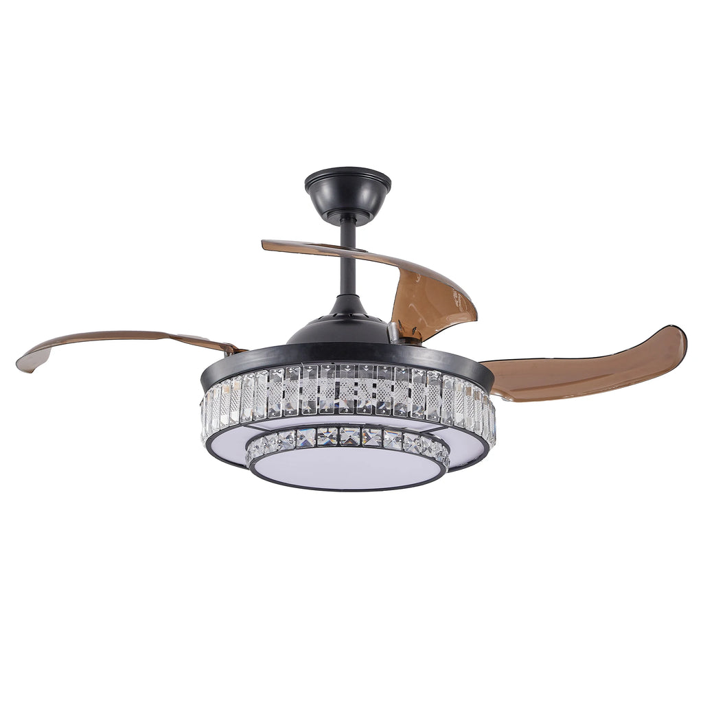 Luxurious Crystal Ceiling Fan Light