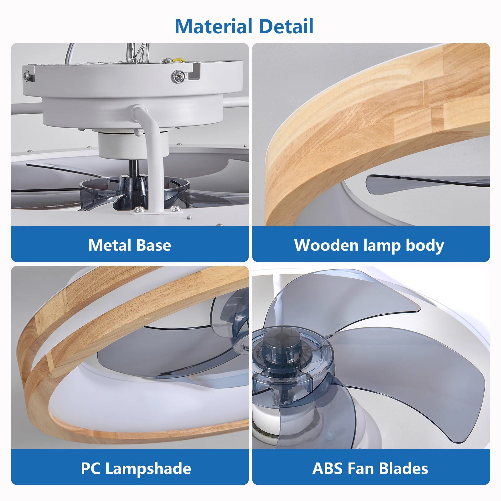 Modern Low Profile Ceiling Fans with Lights and Remote