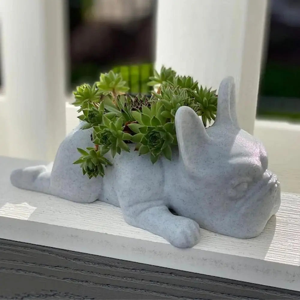 Mini French Bulldog Plant Planter