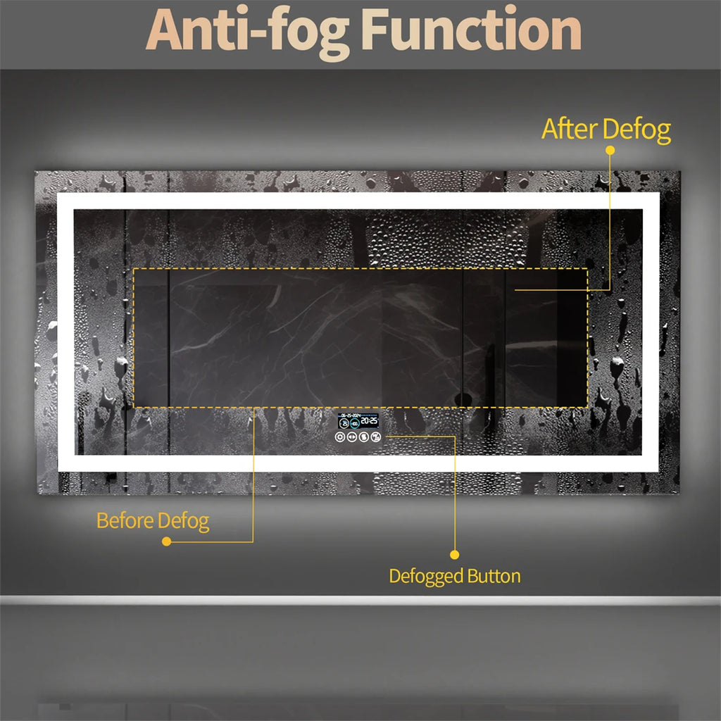 XXL Bathroom Mirror Smart LED Vanity Mirror