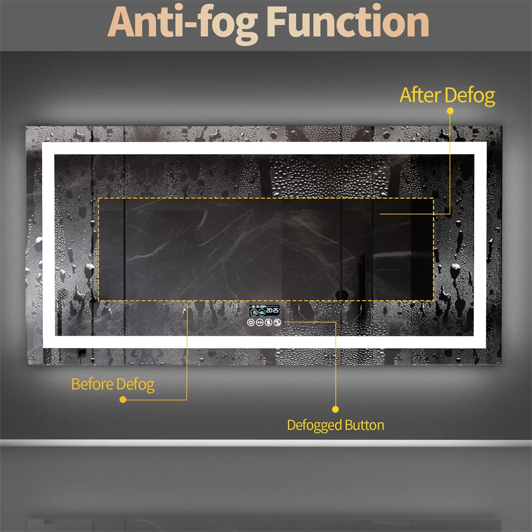 XXL Bathroom Mirror Smart LED Vanity Mirror