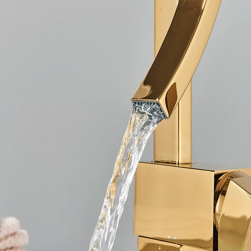 Brass Single Handle Waterfall Basin Faucet