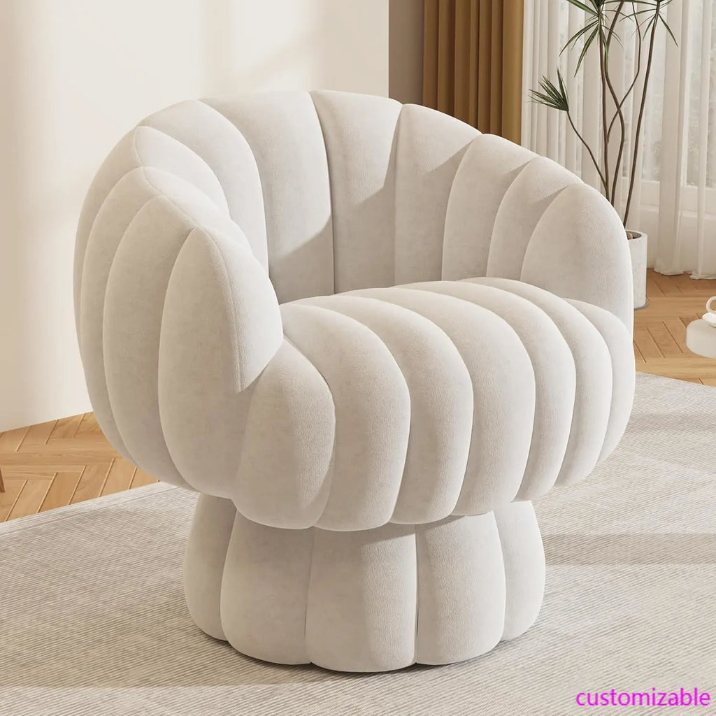 360 Degree Barrel Swivel Accent Sofa Chair