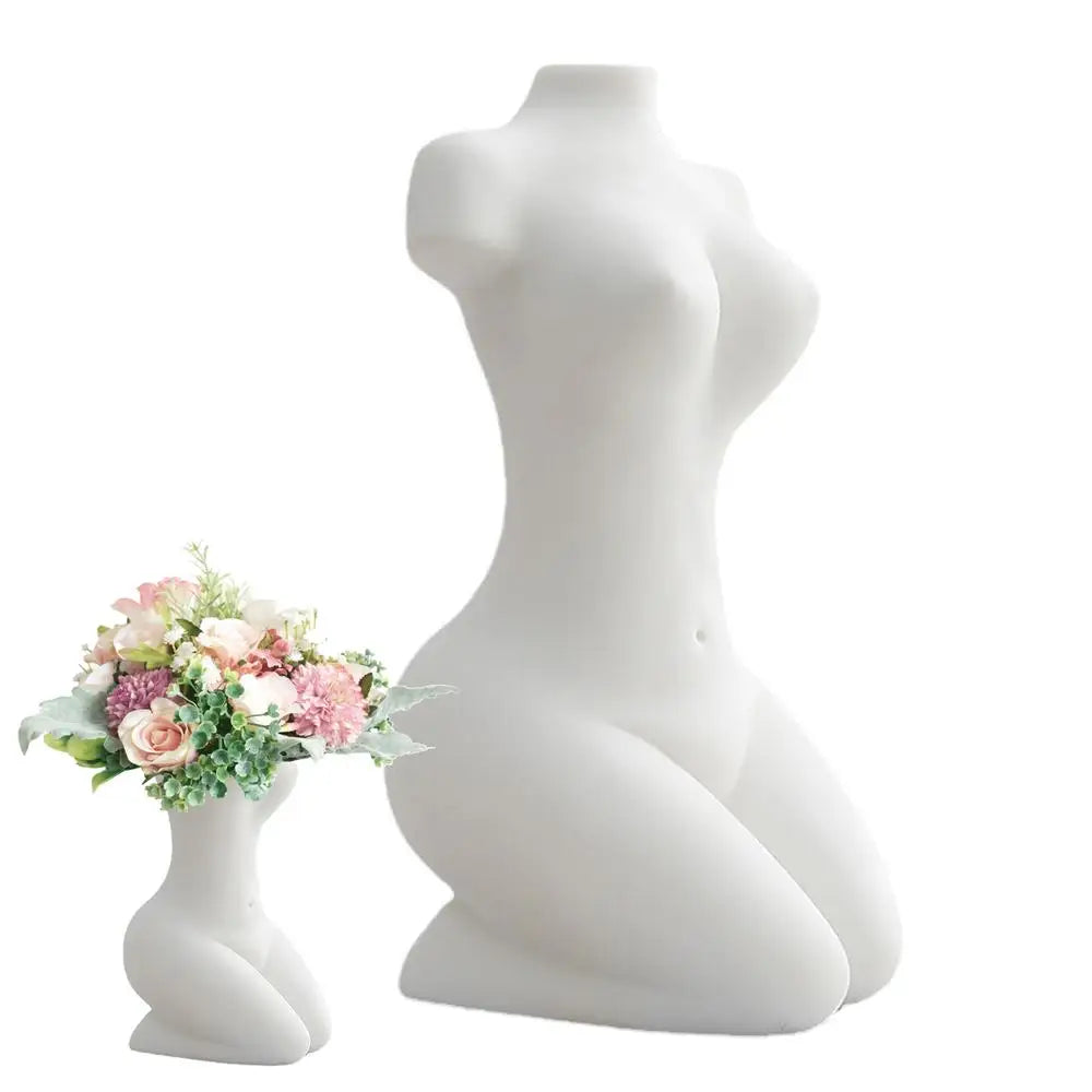 Ceramic Female Body Vase Abstract Art Flower Holder