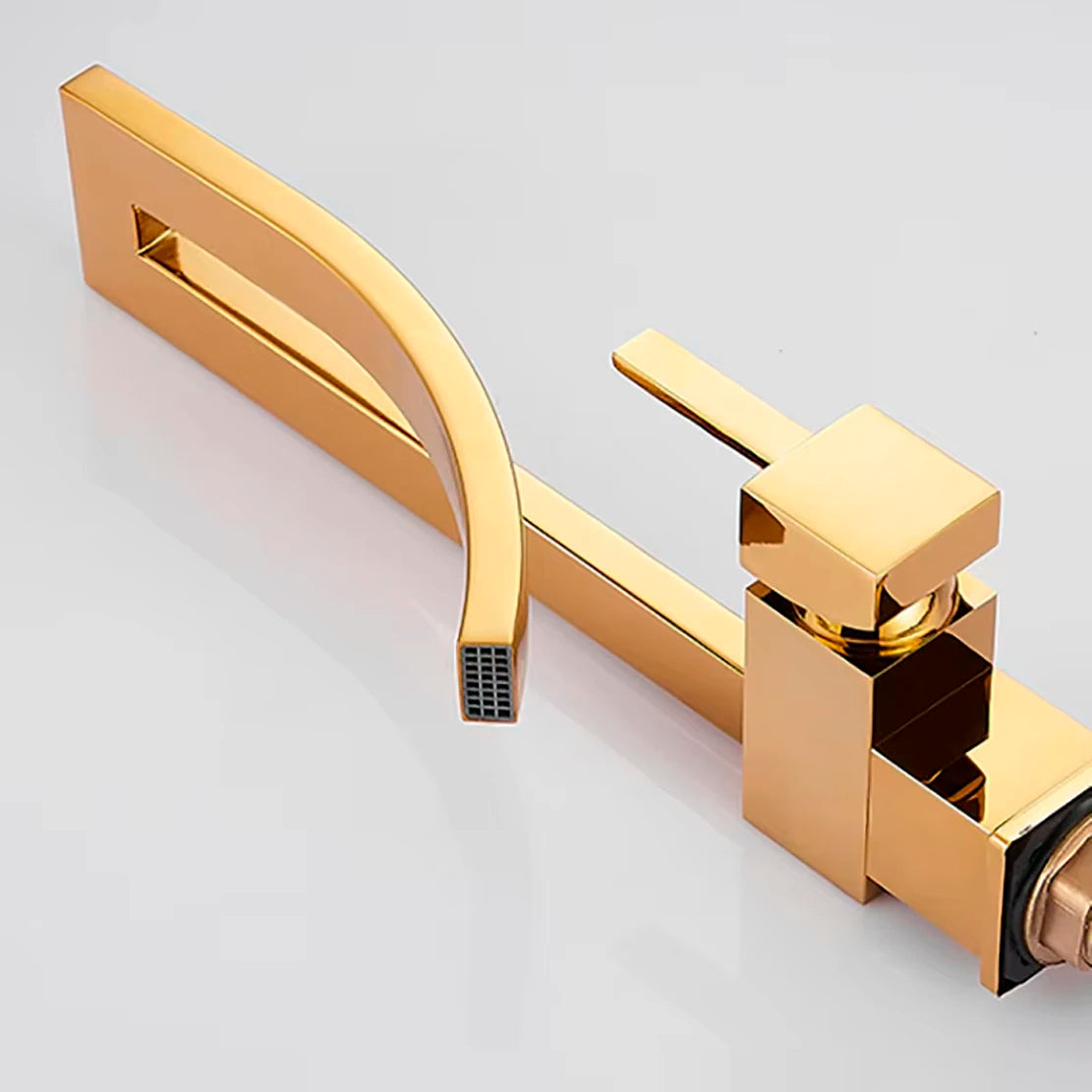 Brass Single Handle Waterfall Basin Faucet